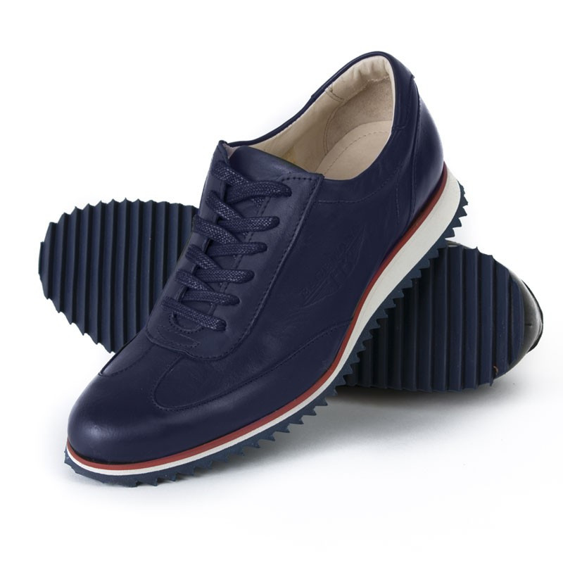 Chaussures homme en cuir Bleu Marine