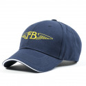 Casquette marine logo jaune