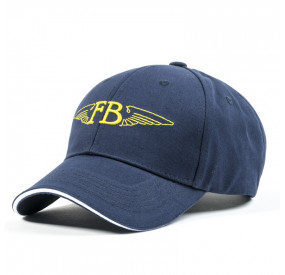 Casquette marine logo jaune