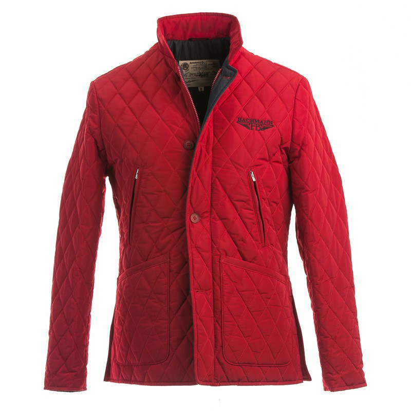 RED QUILTED JACKET FOR MAN