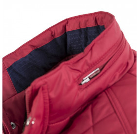 Veste matelassée Pilote rouge Ecussons