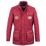 Veste matelassée Pilote rouge Ecussons