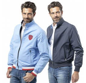 Blouson réversible ciel/marine
