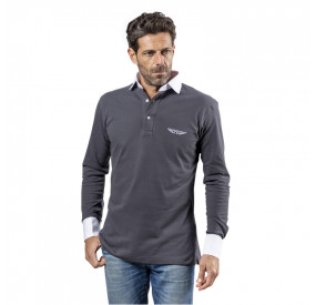 POLO MANCHES LONGUES GREY