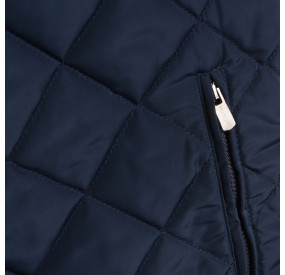 NAVY PILOT QUILTED CARDIGAN