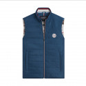 NAVY CARDIGAN WITH BLUE WHITE RED COLLAR