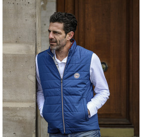 GILET BLEU MIAMI COL BLEU BLANC ROUGE
