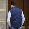 GILET MARINE COL BLEU BLANC ROUGE