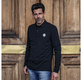 BLACK LONG SLEEVES POLO SHIRT