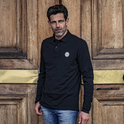 POLO MANCHES LONGUES NOIR