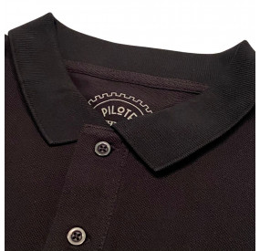 POLO BACHMANN COL SOUPLE NOIR
