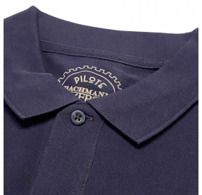 POLO BACHMANN COL SOUPLE MARINE