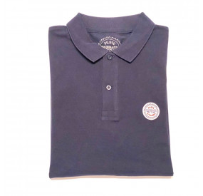 POLO BACHMANN COL SOUPLE MARINE