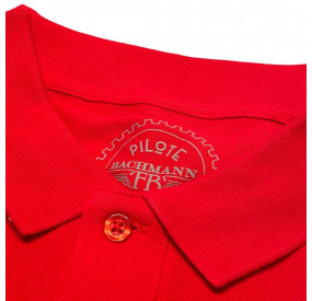 POLO BACHMANN COL SOUPLE ROUGE