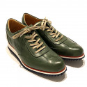 DARK GREEN LEATHER SNEAKERS