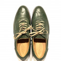 DARK GREEN LEATHER SNEAKERS