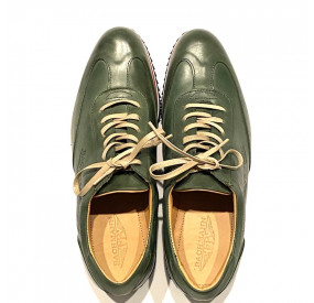 DARK GREEN LEATHER SNEAKERS