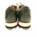 DARK GREEN LEATHER SNEAKERS