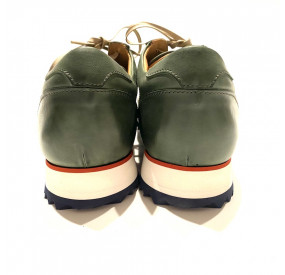 DARK GREEN LEATHER SNEAKERS
