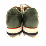 DARK GREEN LEATHER SNEAKERS