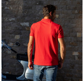 POLO BACHMANN COL SOUPLE ROUGE