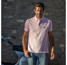 Polo shirt with short sleeves for pilote