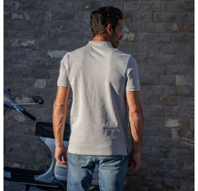 POLO BACHMANN COL SOUPLE GRIS