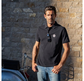 BLACK ANTHRACIT POLO SHIRT BACHMANN