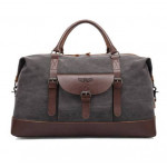 SAC TOILE ET CUIR GRIS