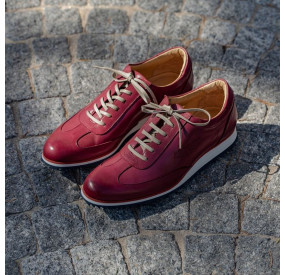 BORDEAUX LEATHER SNEAKERS