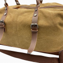 SAC TOILE ET CUIR MARRON ECUSSON 1923