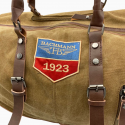 SAC TOILE ET CUIR MARRON ECUSSON 1923