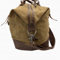 SAC TOILE ET CUIR MARRON ECUSSON 1923