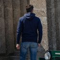 NAVY SWEAT SHIRT WITH CAPUCHE