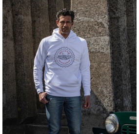 SWEAT-SHIRT A CAPUCHE BLANC PILOTE