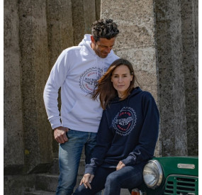 SWEAT-SHIRT A CAPUCHE BLANC PILOTE