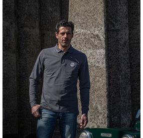 GREY LONG SLEEVES POLO SHIRT