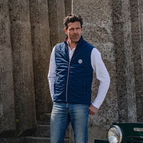 gilet veste bleu marine