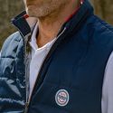 GILET MARINE COL BLEU BLANC ROUGE