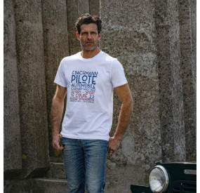 T-SHIRT COUPE RUDGE BLANC