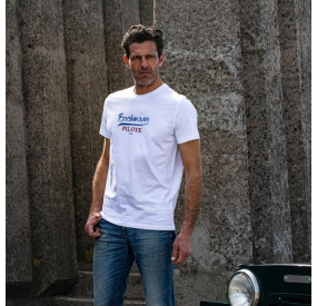 T-SHIRT PILOTE BACHMANN BLANC