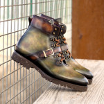 BOTTINES PILOTE PATINE VERTE