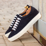 SNEAKERS SUEDE BLEU BACHMANN - HOMME